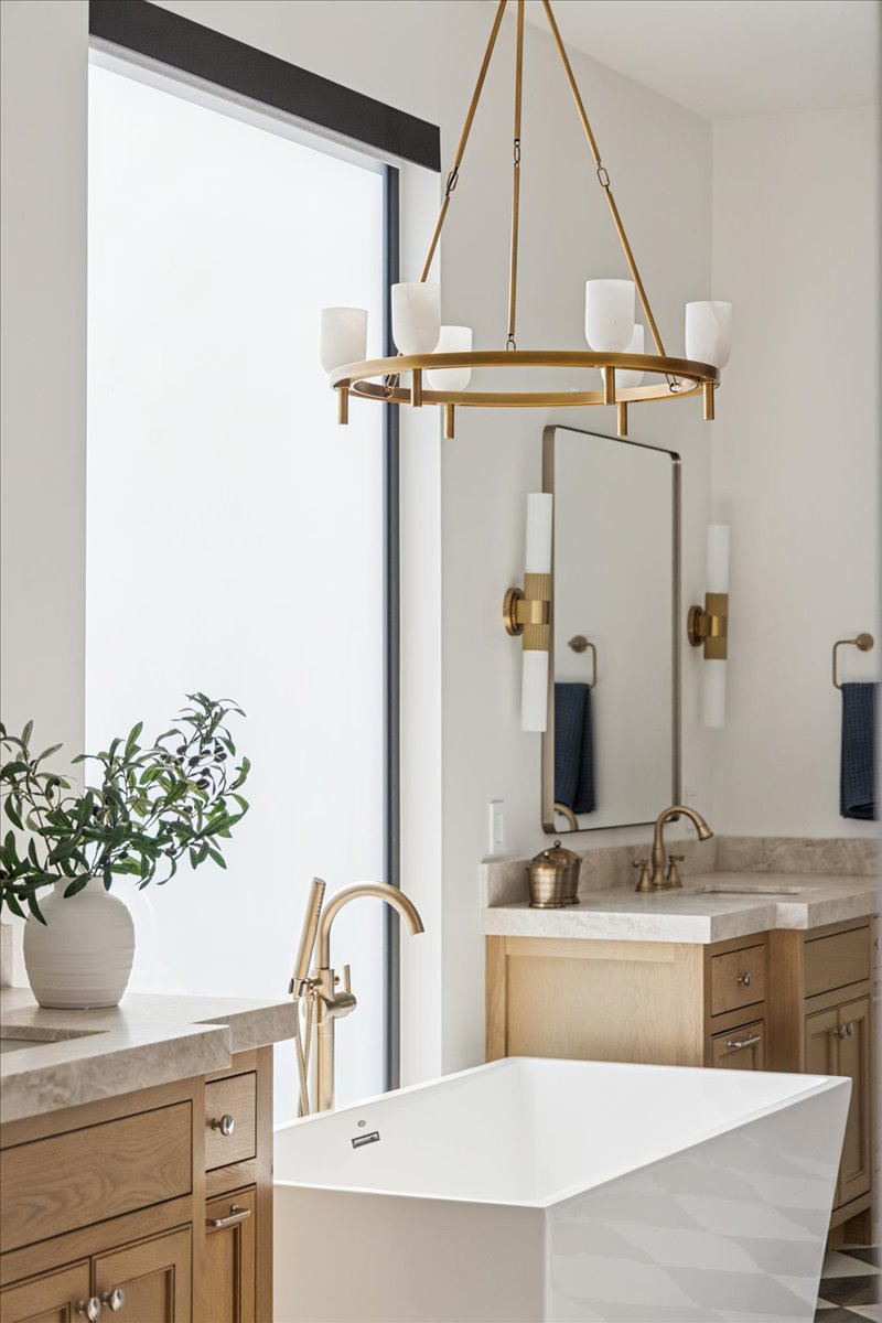 Antique Brass Alabaster chandelier - Gilda Court for dining room view 4