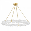 Clear Glass chandelier - Isla Meadow for dining room view 1