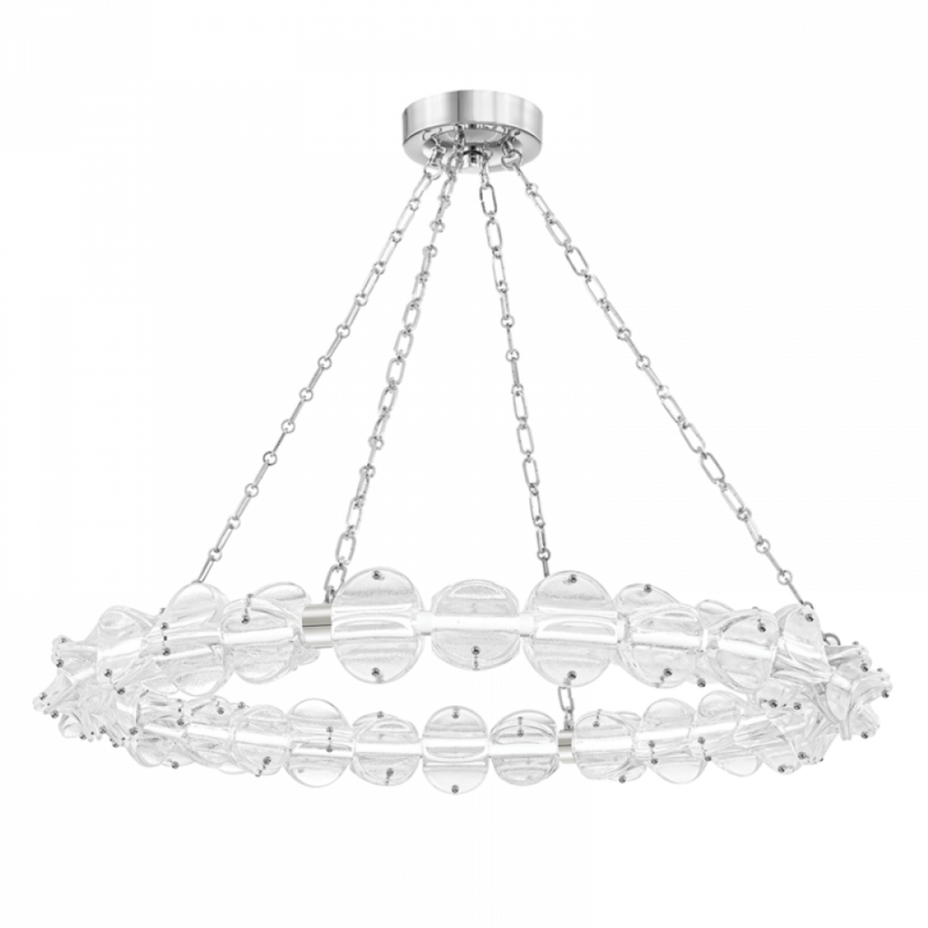 Clear Glass chandelier - Vesper Meadow for dining room view 1