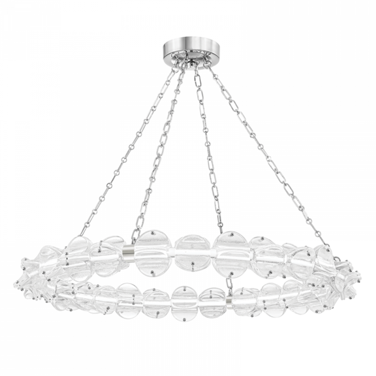 Clear Glass chandelier - Vesper Meadow for dining room view 1