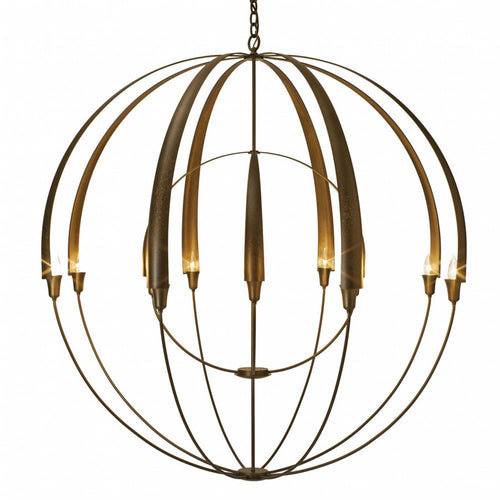 Gold Crystal Round chandelier - Noor Harbor for dining room view 2