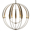 Gold Glass Candle chandelier - Kora Dawn for dining room view 1