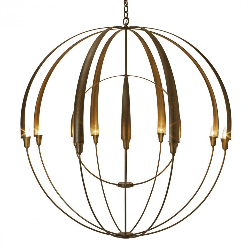 Vintage Platinum Glass Candle chandelier - Juno Dawn for dining room view 2