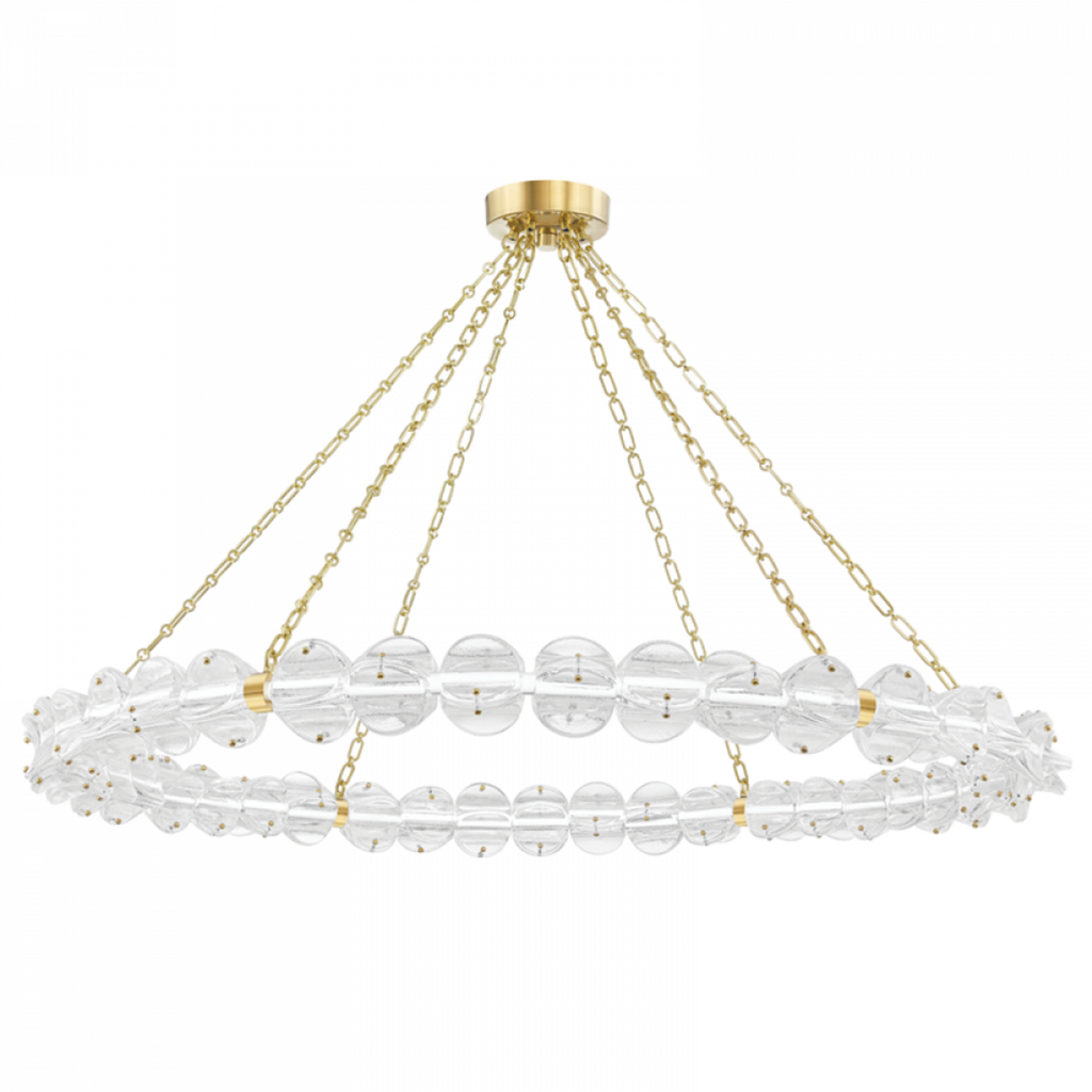 Clear Glass chandelier - Ansel Meadow for dining room view 1