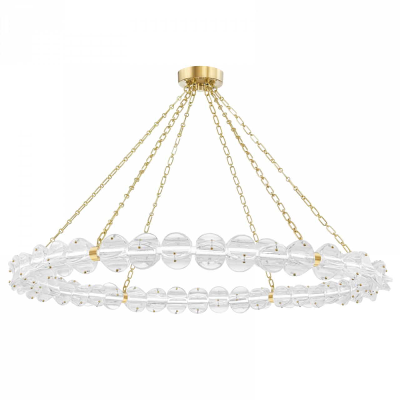 Clear Glass chandelier - Ansel Meadow for dining room view 1