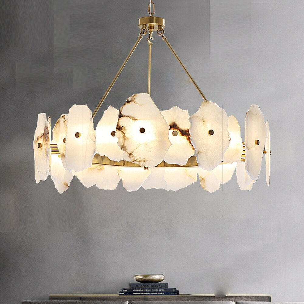 Copper Metal Linear chandelier - Dune Bay for dining room view 2