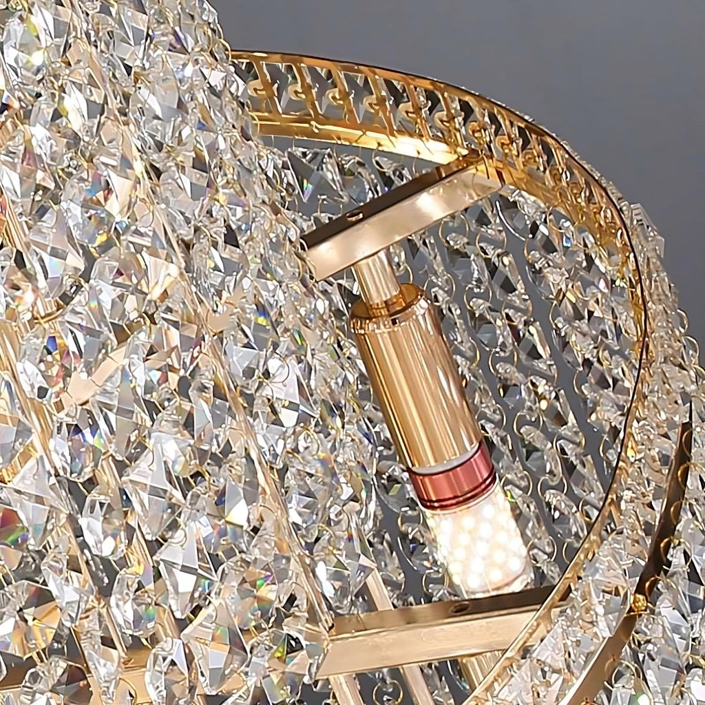 White Crystal chandelier - Opal Bay for dining room view 4