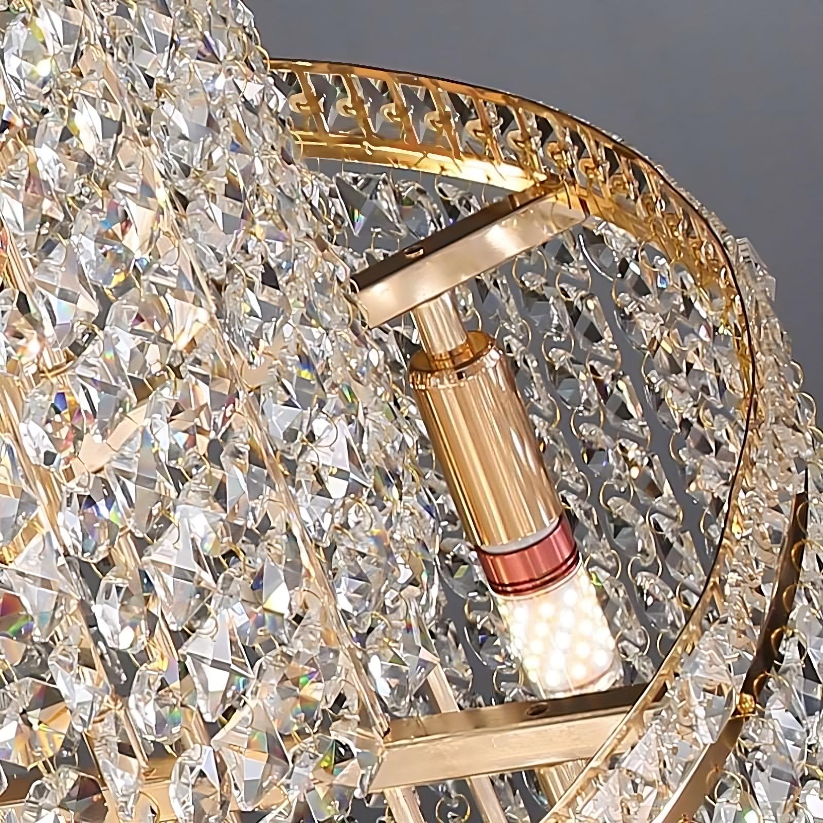 White Crystal chandelier - Opal Bay for dining room view 4
