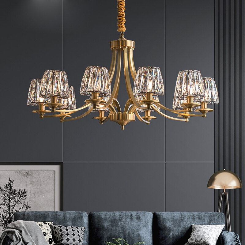 Clear Crystal chandelier - Siena Lane for dining room view 1