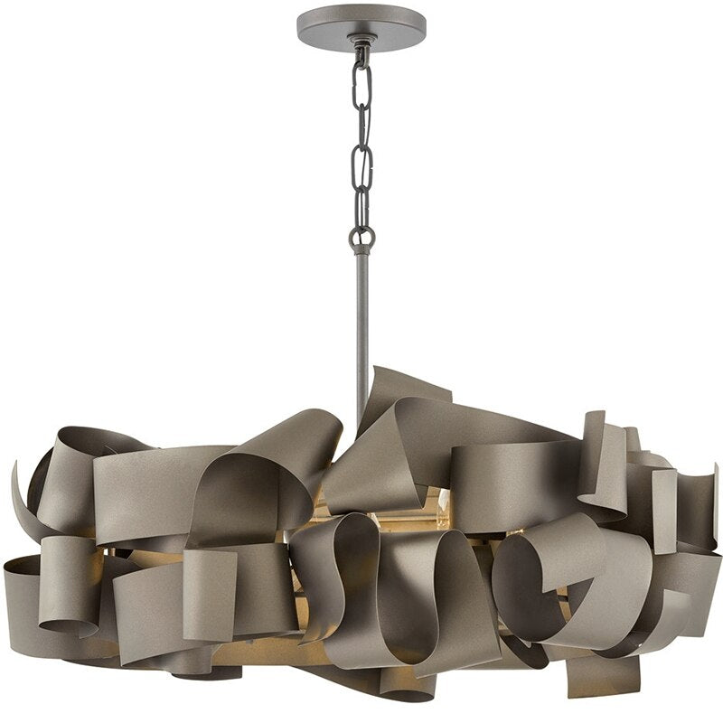 Gold Iron chandelier - Thalia Bay for dining room view 6