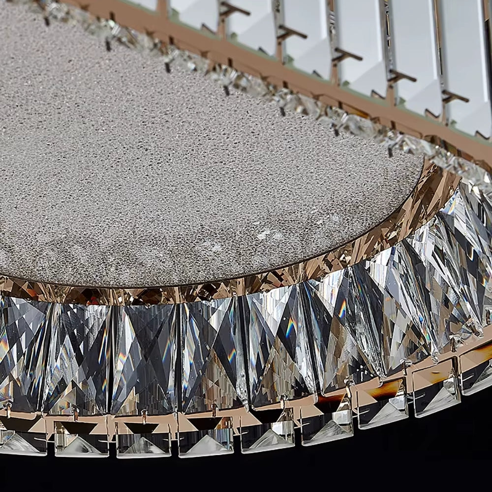 White Crystal chandelier - Siena Bay for dining room view 5
