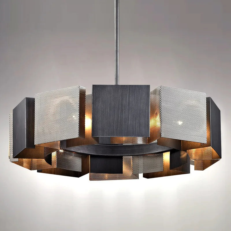 Steel Round chandelier - Ivara Bay for dining room view 1