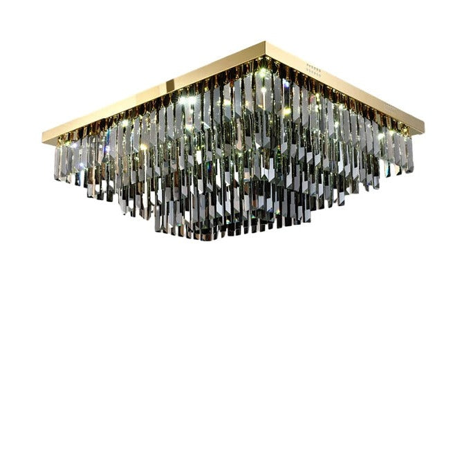 Smoke Crystal Round chandelier - Della House for dining room view 15