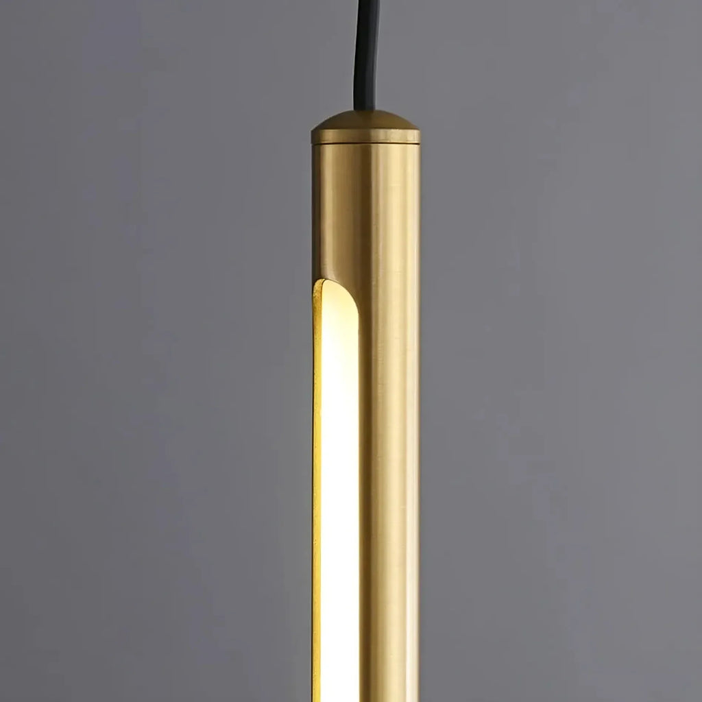 Brass Brass Linear chandelier - Piper Bay for dining room view 3