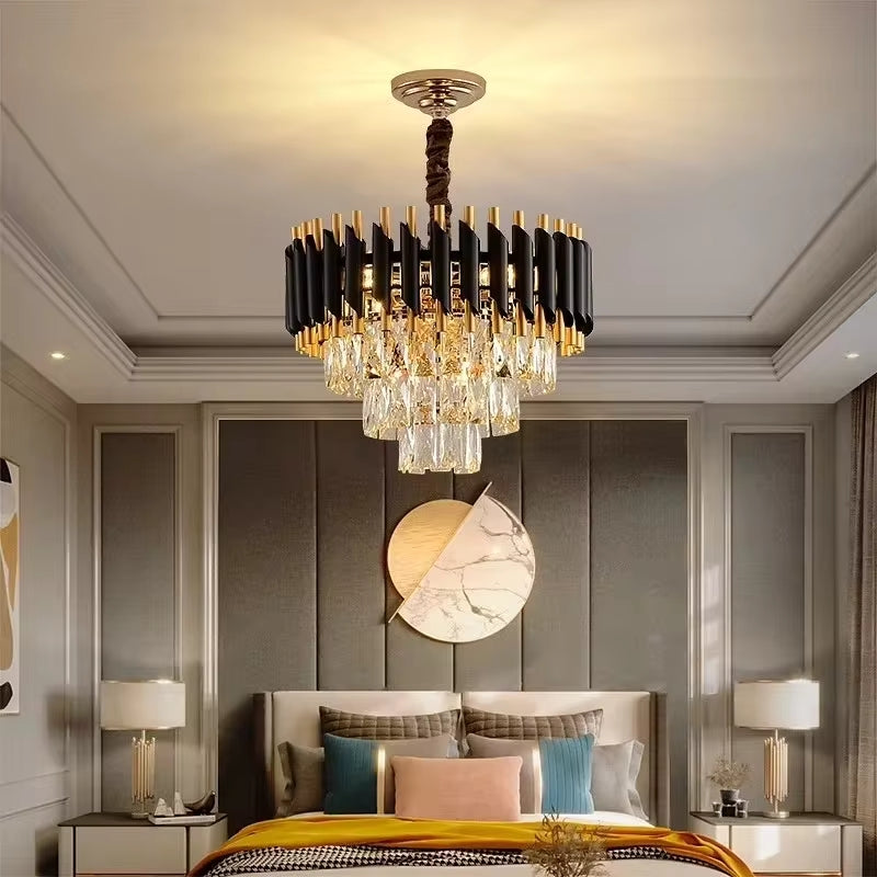 Crystal Round chandelier - Tessa House for dining room view 4