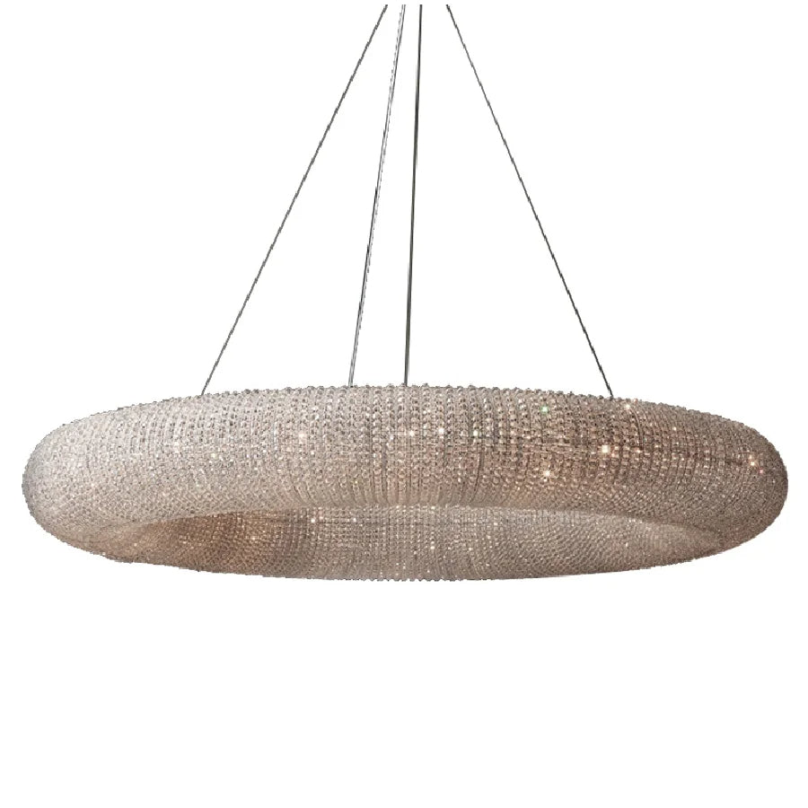 Clear Crystal Linear chandelier - Rhea House for dining room view 10