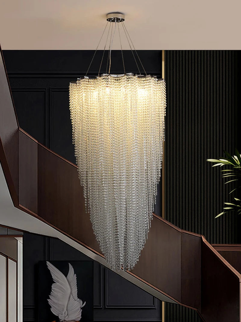 Gold Crystal chandelier - Belen House for dining room view 2