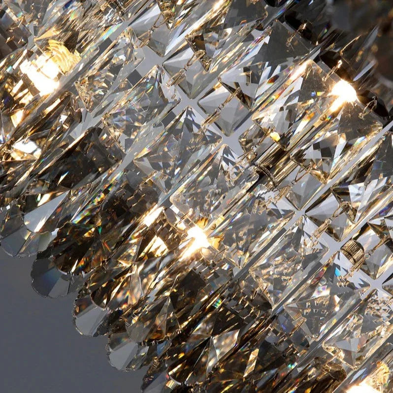 Clear Crystal Round chandelier - Rhea Bay for dining room view 5