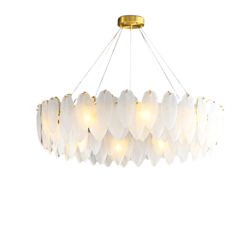 Glass chandelier - Haven Bay for dining room view 8