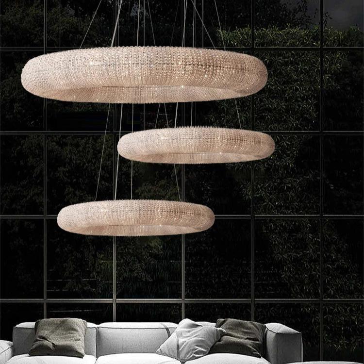 Clear Crystal chandelier - Zora House for dining room view 3