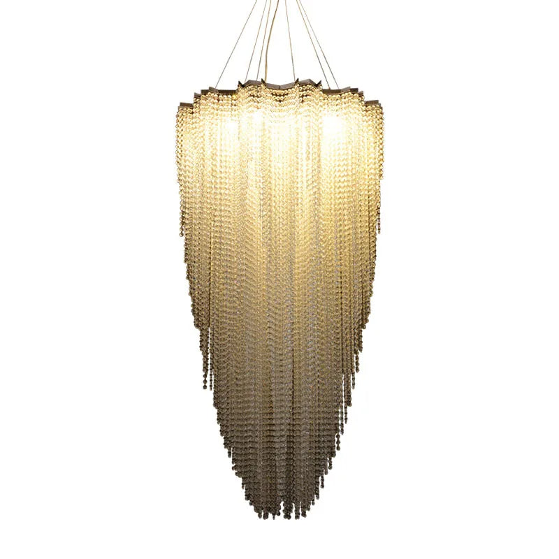 Gold Crystal chandelier - Belen House for dining room view 13
