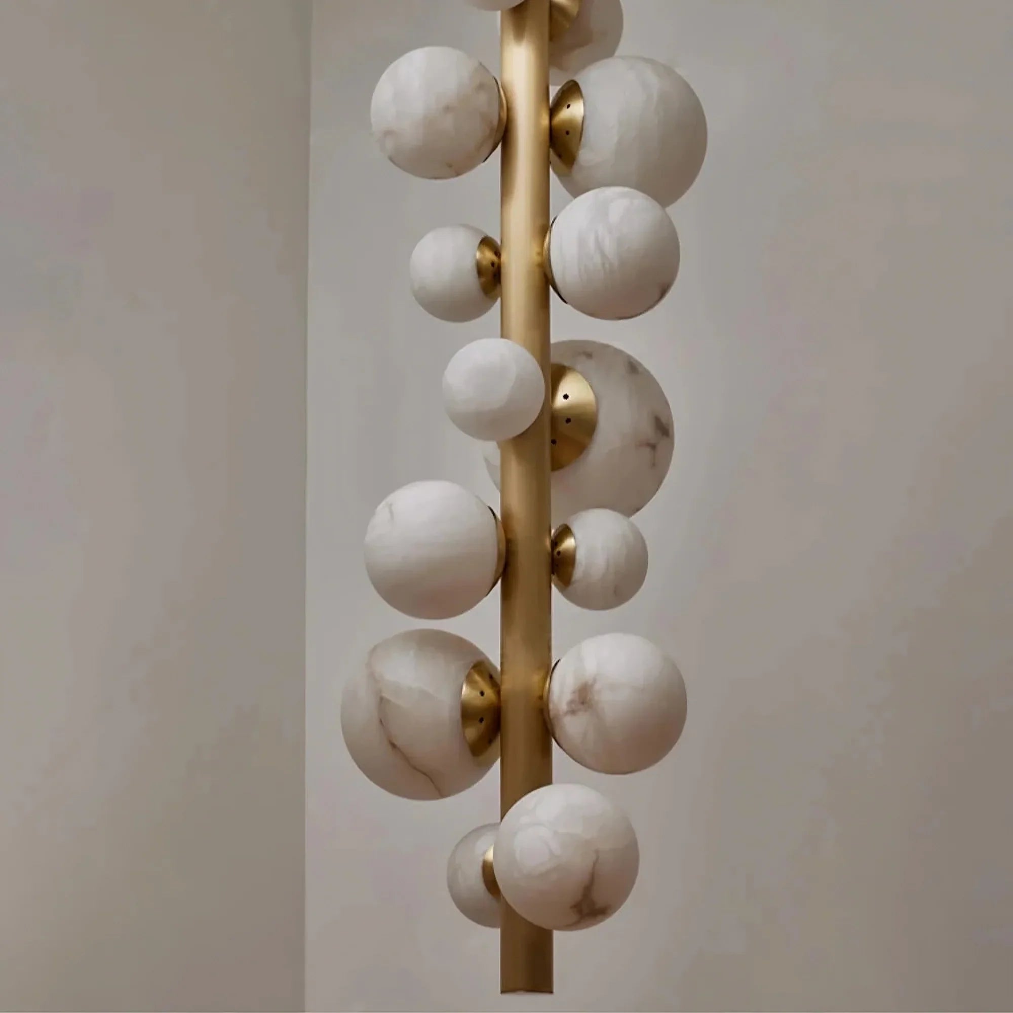 White Metal chandelier - Evren House for dining room view 6