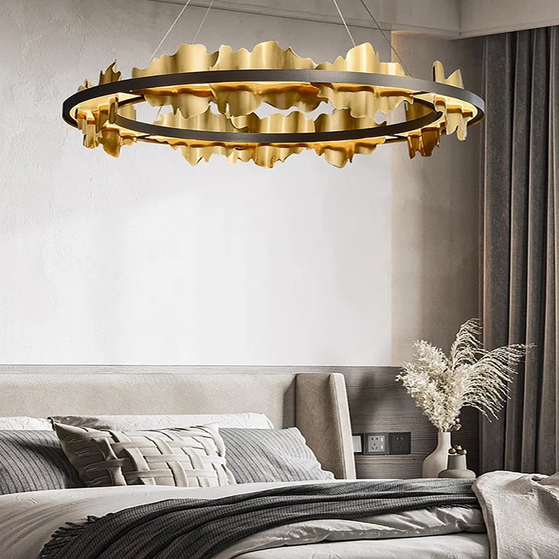 Brass Brass chandelier - Wren Bay for dining room view 1