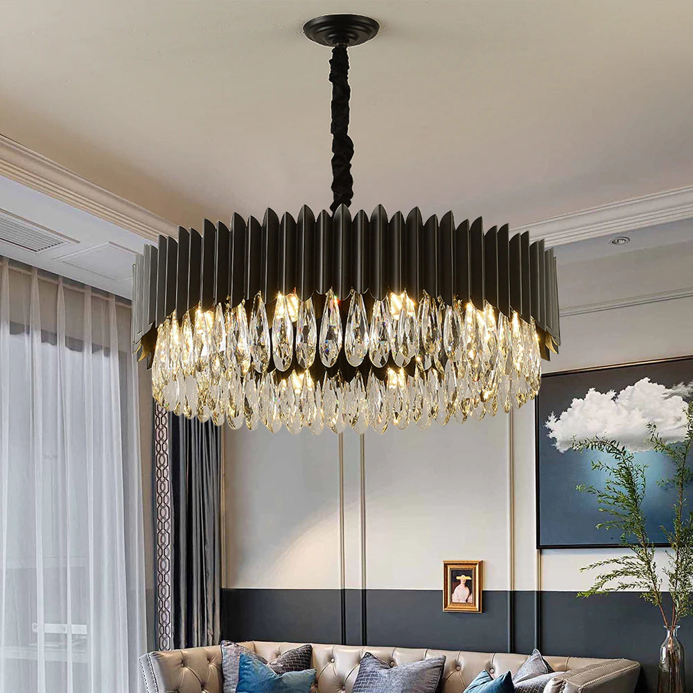 Clear Crystal chandelier - Talia House for dining room view 2