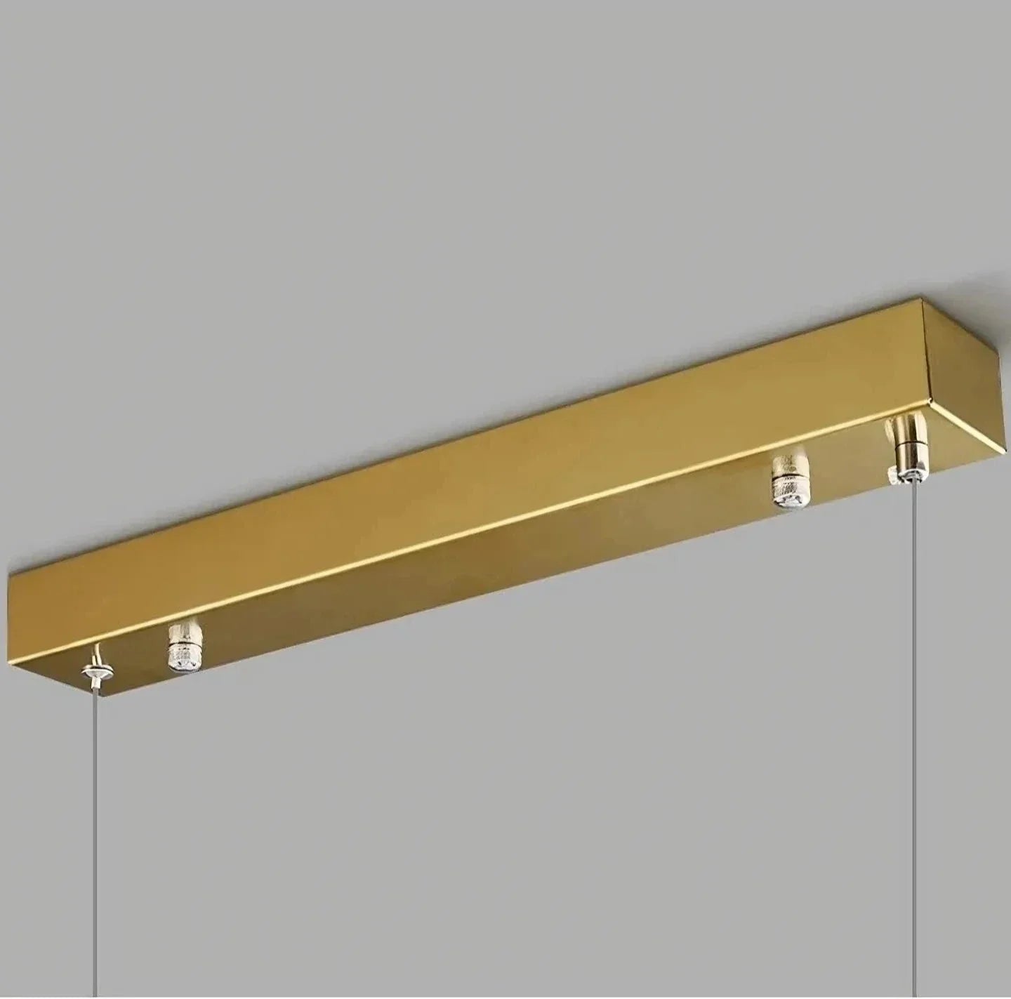 Natural Steel Linear chandelier - Zinnia Lane for dining room view 8