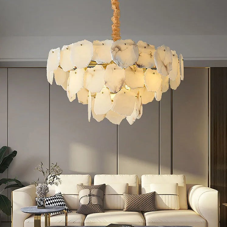 Brass Brass Tiered chandelier - Hera Lane for dining room view 1