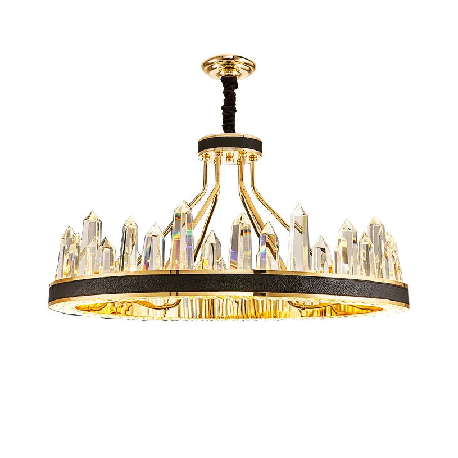 Clear Crystal Round chandelier - Ilona House for dining room view 10