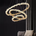 Clear Crystal Round chandelier - Halo Bay for dining room view 1
