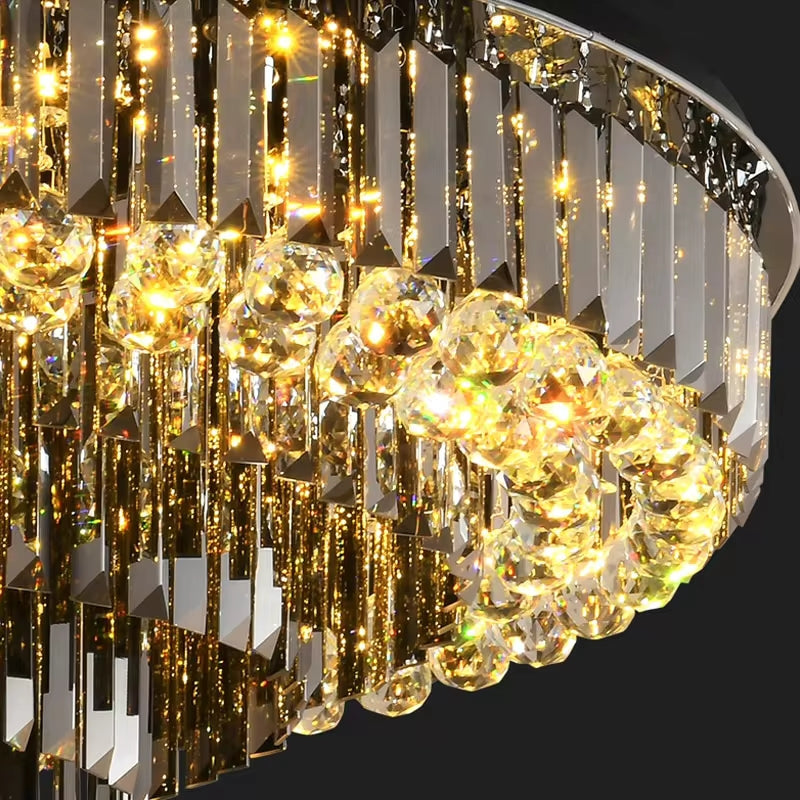 Smoke Crystal chandelier - Orion Bay for dining room view 4