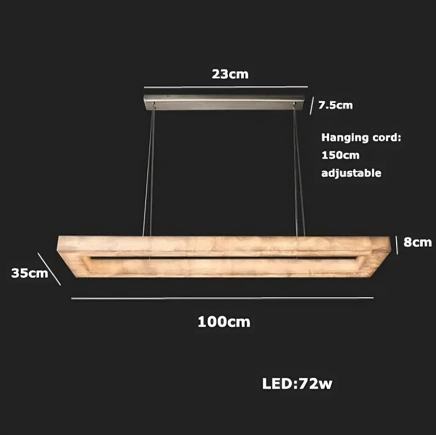 Natural Steel Linear chandelier - Verona Bay for dining room view 6