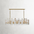 Natural Alabaster Linear chandelier - Maris Court for dining room view 1