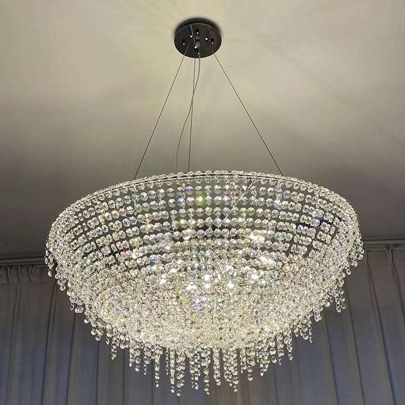 Clear Crystal chandelier - Finch Lane for dining room view 2