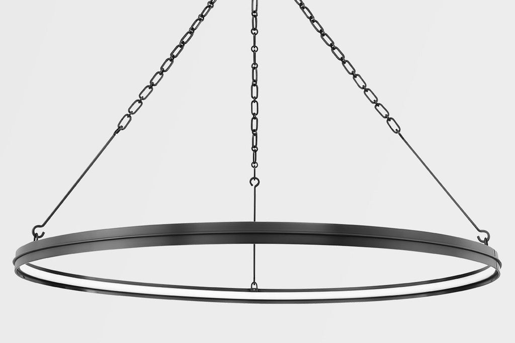 Brass Glass Round chandelier - Celeste Meadow for dining room view 4