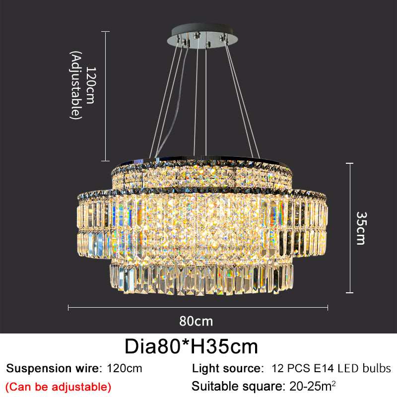 Clear Crystal chandelier - Clara Bay for dining room view 7
