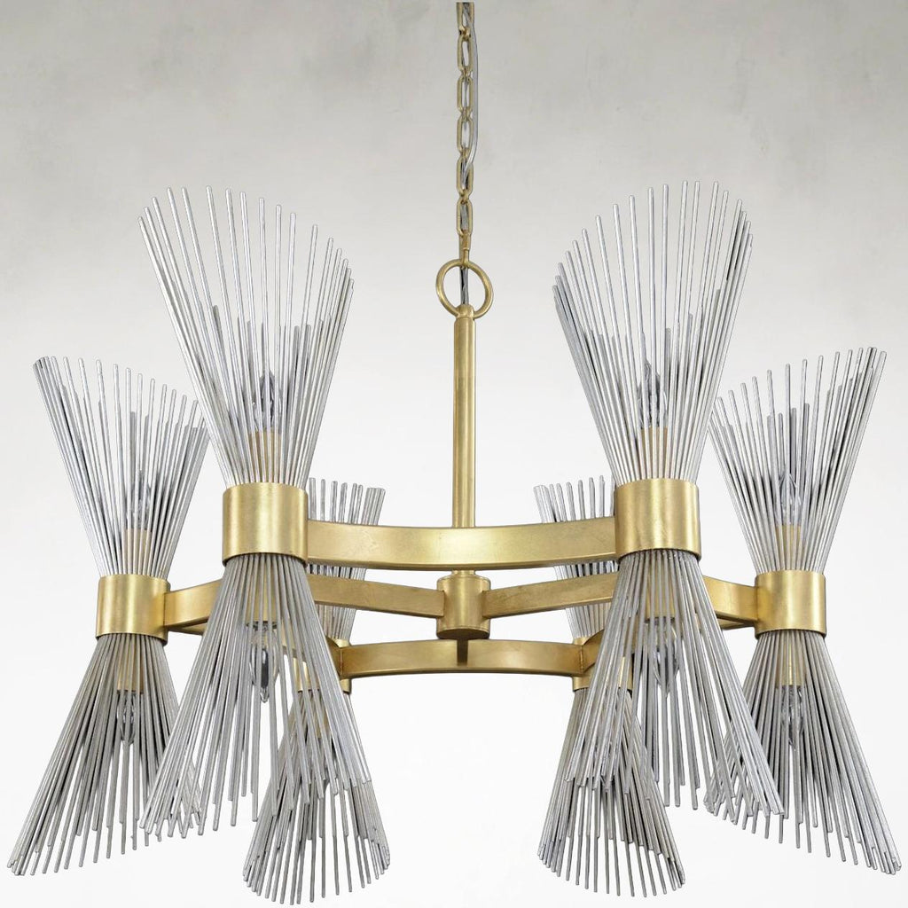 Gold Iron chandelier - Esme Stone for dining room view 4