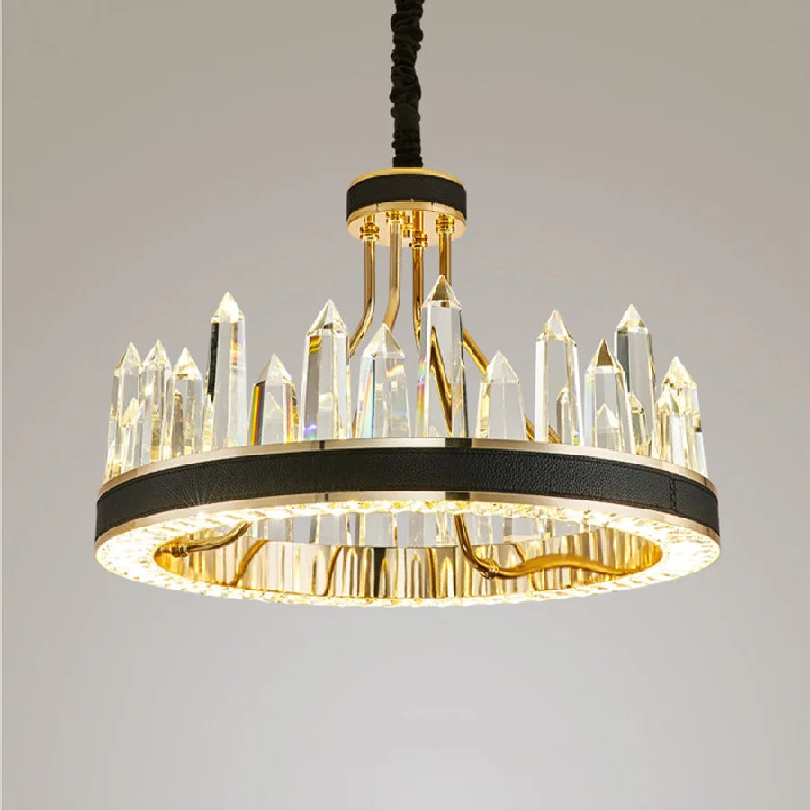 Clear Crystal Round chandelier - Ilona House for dining room view 1
