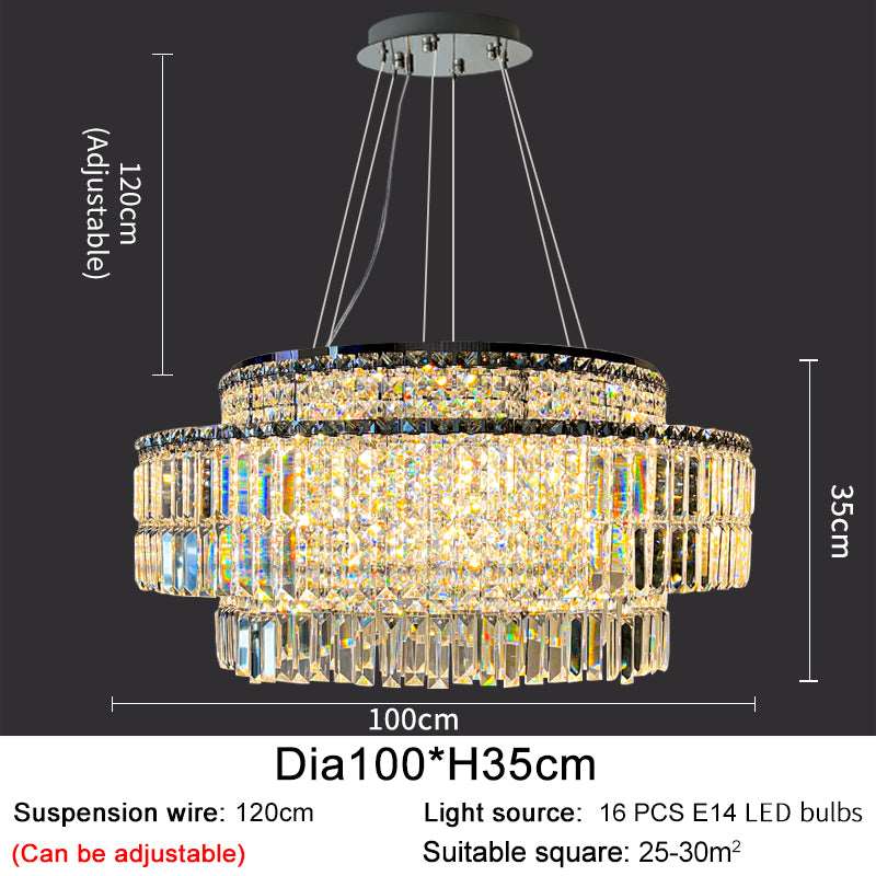 Clear Crystal chandelier - Clara Bay for dining room view 8