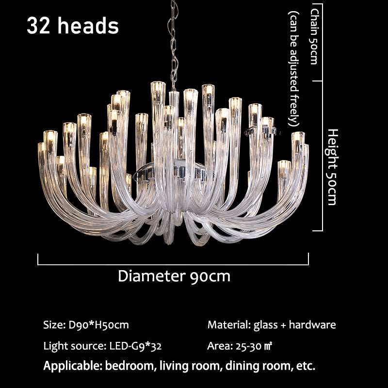 Glass chandelier - Lumen Bay for dining room view 8