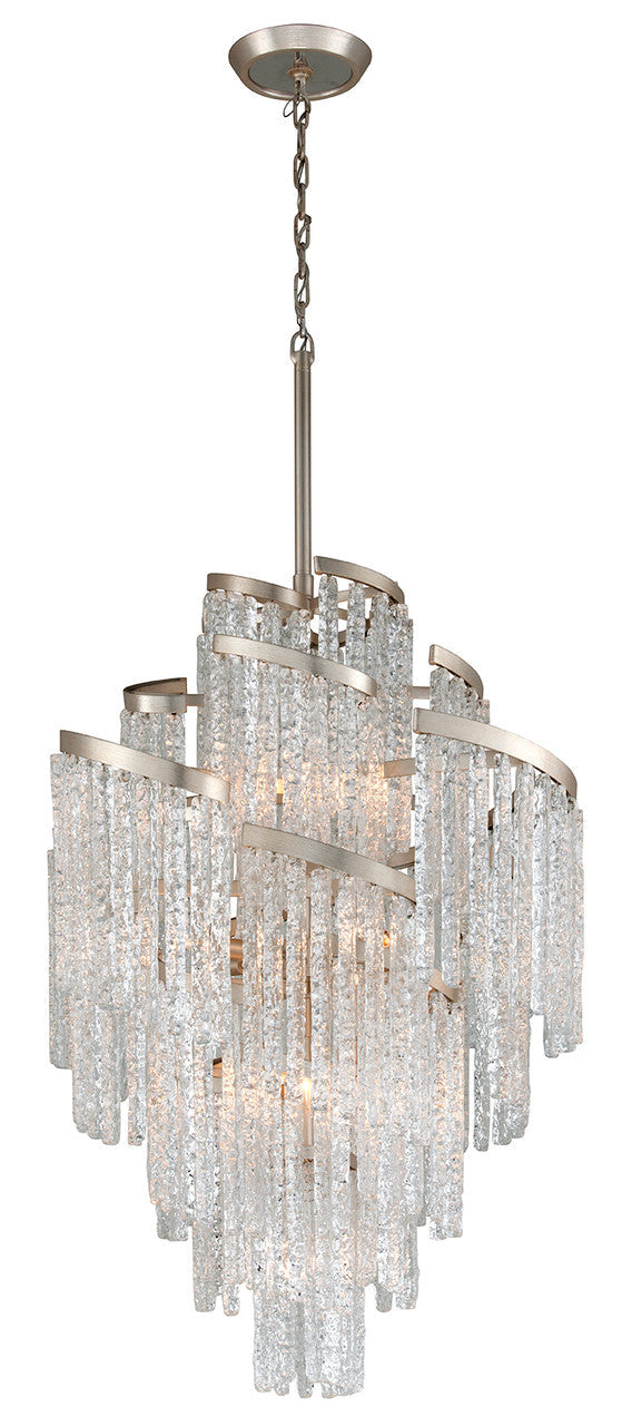 Silver Iron Candle chandelier - Ansel Point for dining room view 1