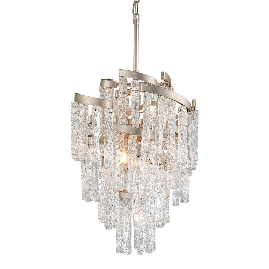 Silver Iron Candle chandelier - Ansel Point for dining room view 3