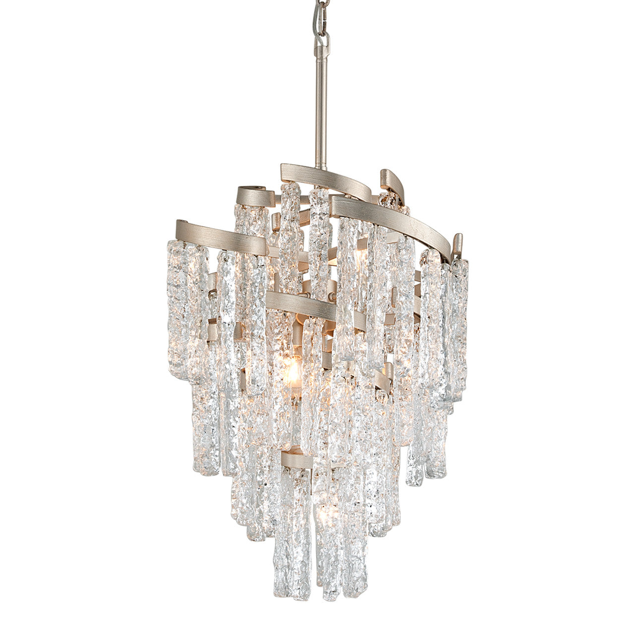 Silver Iron Candle chandelier - Ansel Point for dining room view 3
