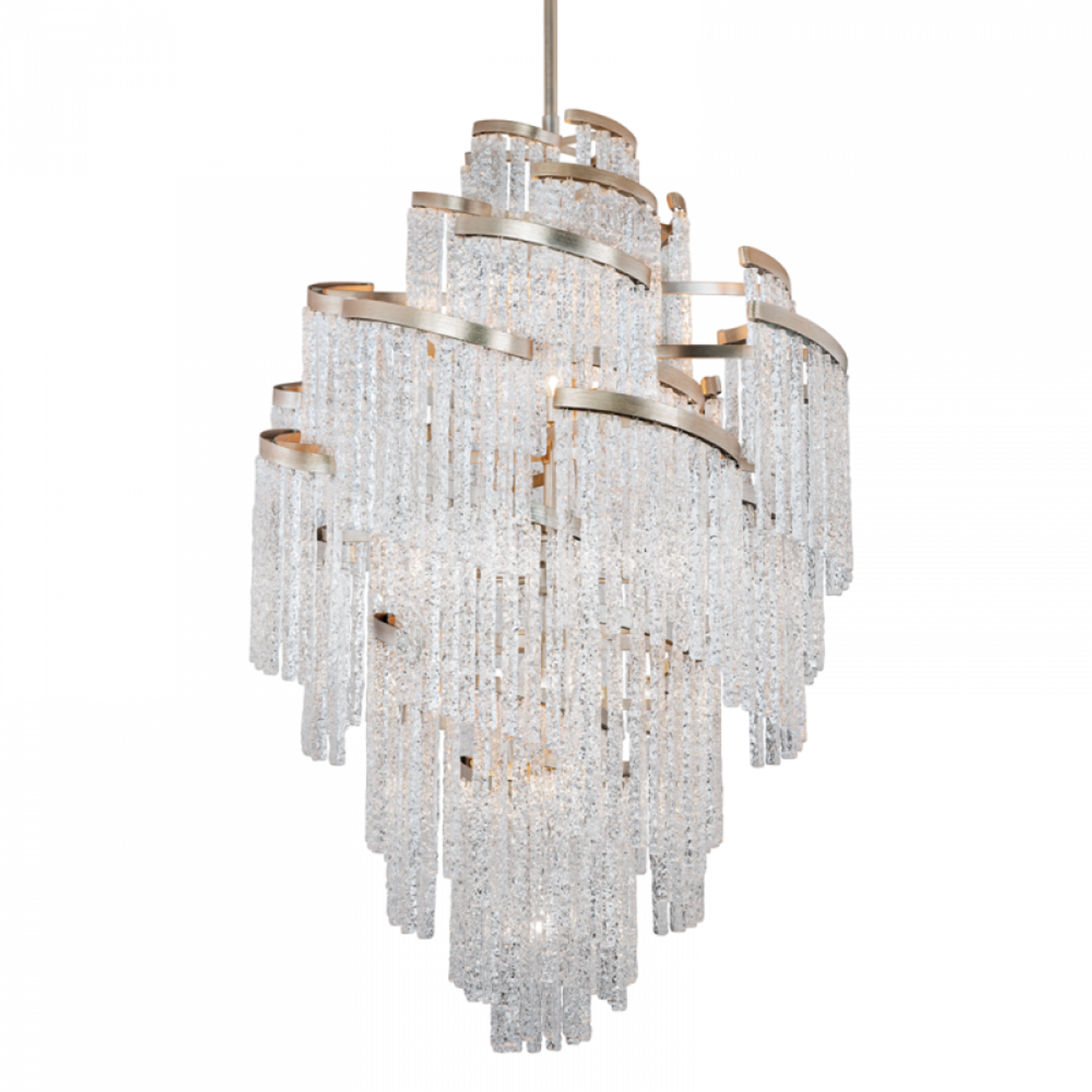 Silver Crystal Candle chandelier - Viola Gleam for dining room view 1