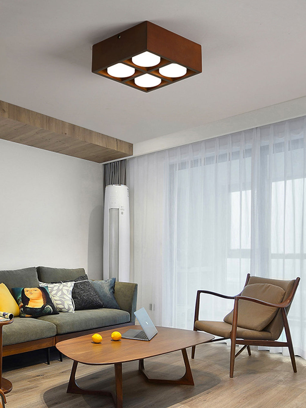 Cobra Wood Ceiling Light