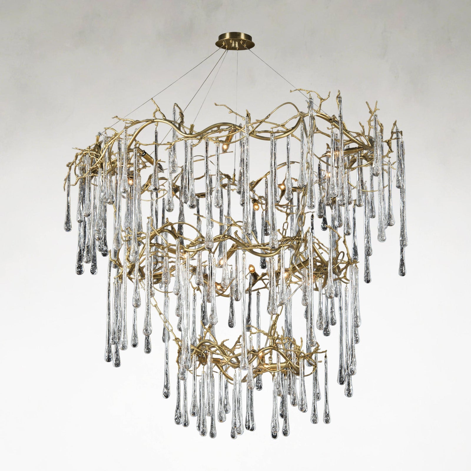 Crystal Branch chandelier - Kestrel Stone for dining room view 1