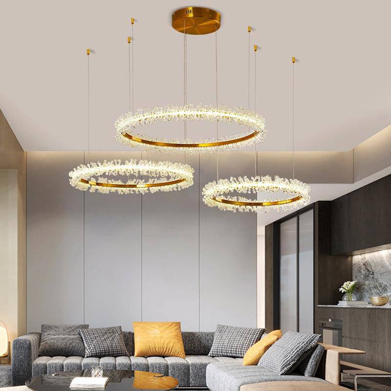 Clear Crystal Round chandelier - Milan Bay for dining room view 2