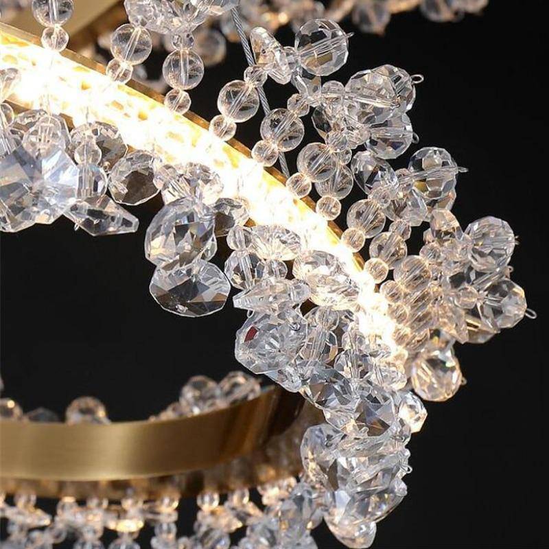 Clear Crystal Round chandelier - Milan Bay for dining room view 5